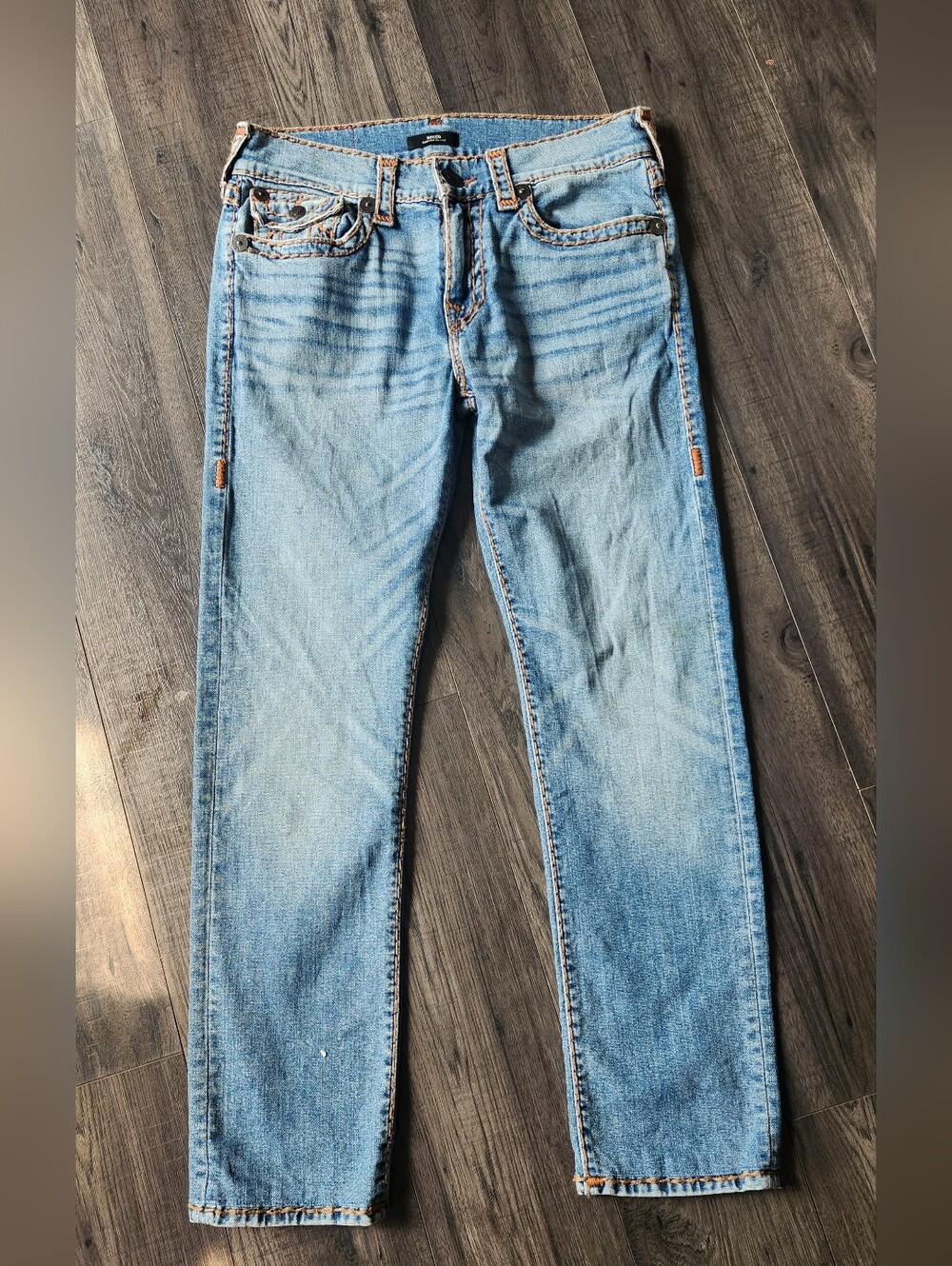 Y2K True Religion Light Blue Slim Straight Jeans